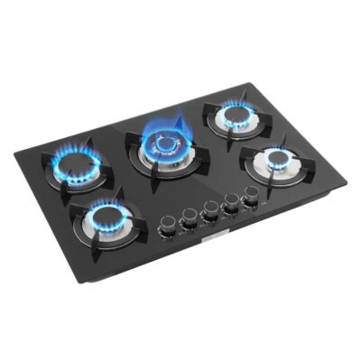 Parrilla Empotrable de Cristal Templado con 5 Quemadores PARGASTEMP5QZT