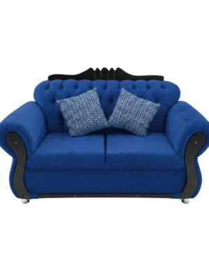 Sala México Azul- Loveseat 2 Sala México Terciopelo Azul